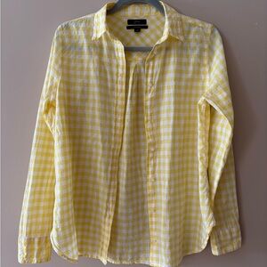 J. Crew Classic Yellow Gingham Shirt